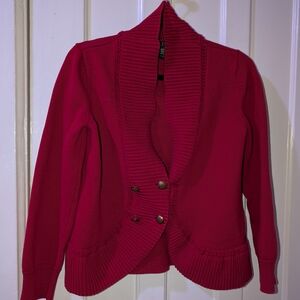 Ralph Lauren Bold Red Cardigan Sweater